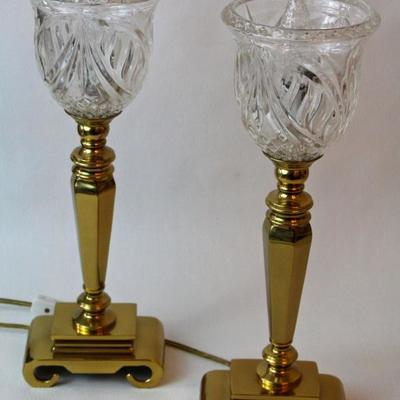 glass & brass lamps