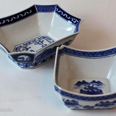 blue & white bowls