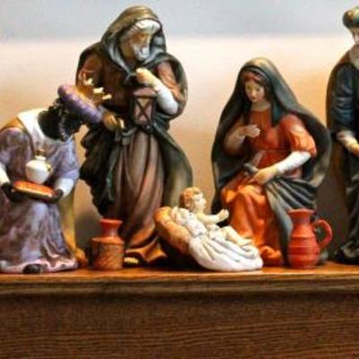 Nativity Scene - large porcelain figures with matte finish
