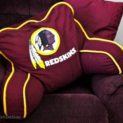 Washington Redskins reading pillow