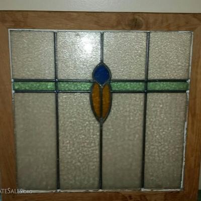Antique stained-glass window