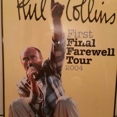 Original framed Phil Collins Poster