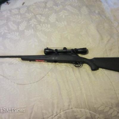 Savage Axis 308 Winchester Bolt Action Rifle With Bushnell 9X Scope