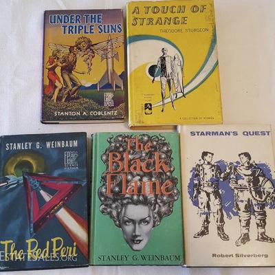 MLT087 Five Vintage Sci-Fi First Edition Hardcover Books
