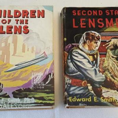MLT075 Vintage First Edition Books by Edward E. Doc Smith Fantasy Press
