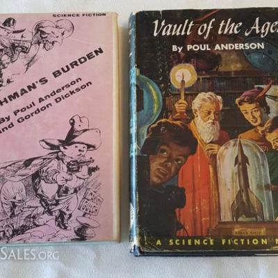 MLT086 Vintage Poul Anderson Sci-Fi/Fantasy First Edition Hardcover Books
