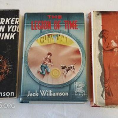 MLT080 Vintage Jack Williamson Sci-Fi First Edition HC Books
