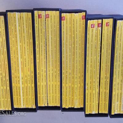 MLT095 Vintage National Geographic Magazines 1966-1969 & Hard Slip Cases
