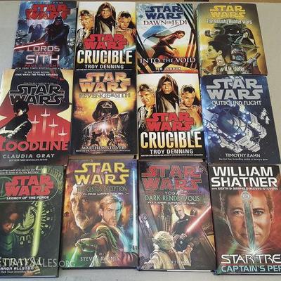 MLT100 Star Wars Hardcover Books & a Star Trek Hardcover Book
