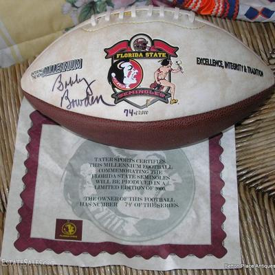 Bobby Bowden Signed Football