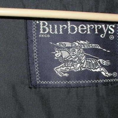 Label on Burberry Coat