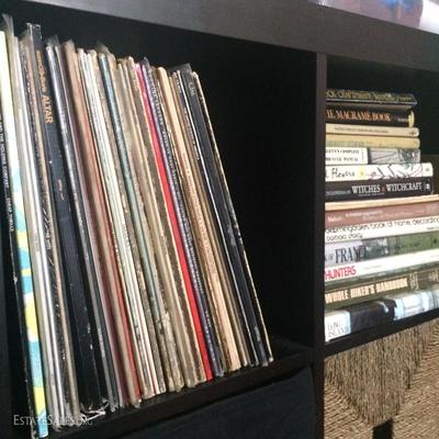 Some records (same vein) & vintage coffee table books (LOTS more books!)