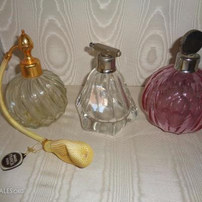 COLLECTION OF FRENCH PERFUME ATOMIZER PERFUME BOTTLES 