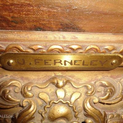 SIGNED JOHN FERNELEY (BRITISH 19TH CENTURY ARTIST) OIL PAINTING ON CANVAS MEASURING 21