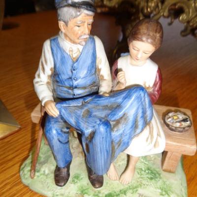 NORMAN ROCKWELL SIGNED FIGURINE