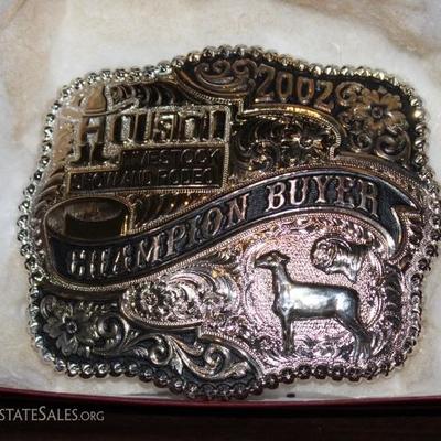 Houston show and rodeo belt buckle

