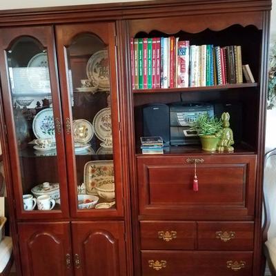 Dining Hutch with Secretary (two separate units side by side. Secretary drops side to use as desk)