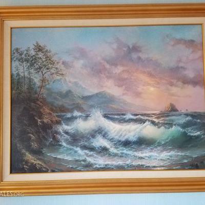 Ron Nicolaides Oil on Canvas Seascape