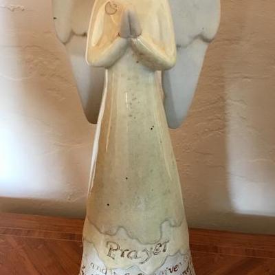 Tall prayer pottery statue