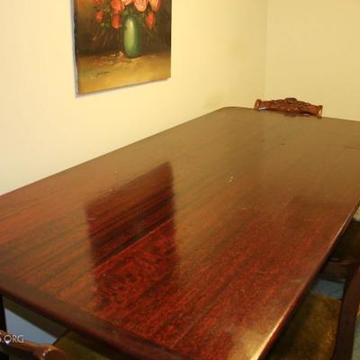 Custom made mahogany dining room table