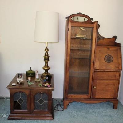 Vintage display cabinet/mini secretary