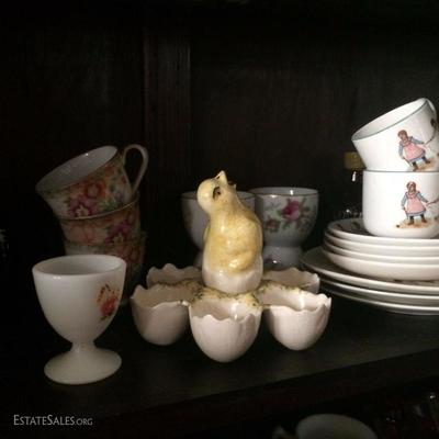 Some charming antique Easter-themed serving pieces