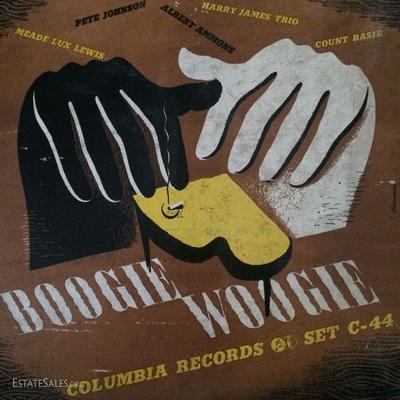 A couple hundred 78s, including a couple early jazz/blues, like this Boogie Woogie recording featuring Count Basie