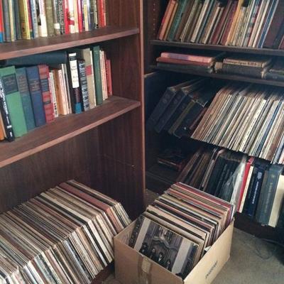 A couple hundred+ LPs in fantastic shape! Some Beatles, Folkways, Jazz, lots of classical ...