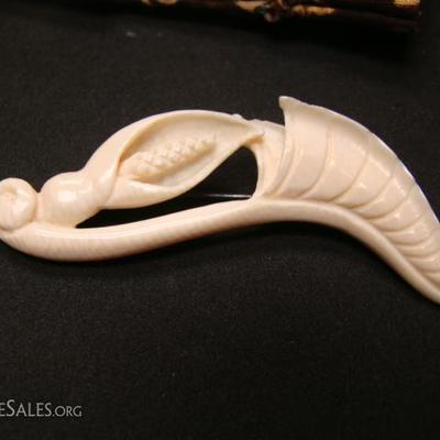 Antique or vintage, Ivory pin.  3
