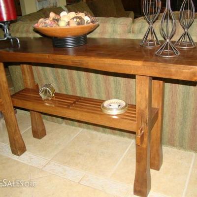 wood console table 