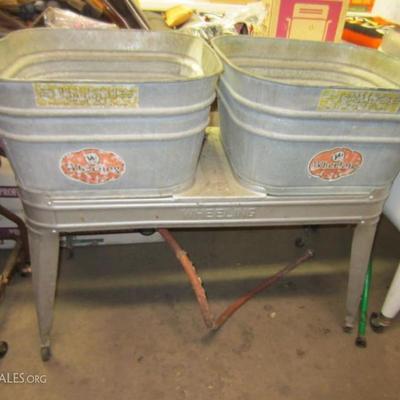 Wheeling Two Tub Laundry Stand