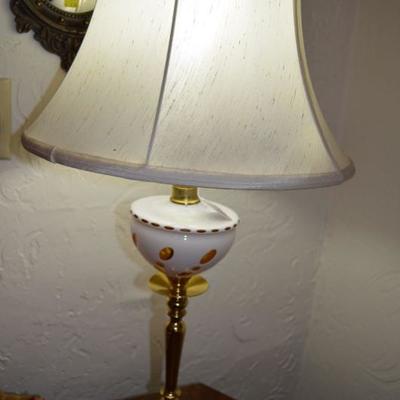 Vintage cased glass lamp