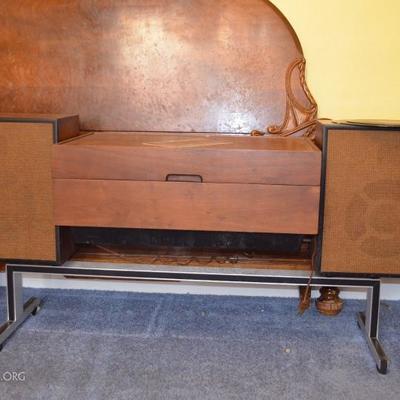 Midcentury Zenith phonograph and radio console (radio works!)
1930s bed 
