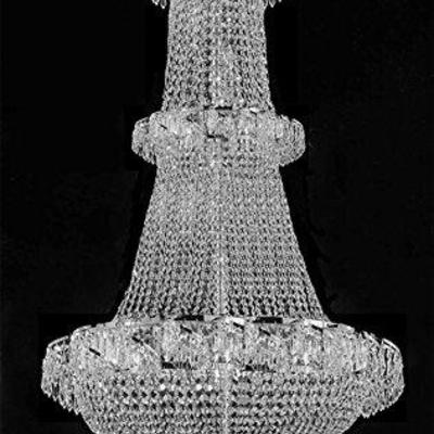 LARGE FRENCH EMPIRE STYLE CRYSTAL CHANDELIER, 50