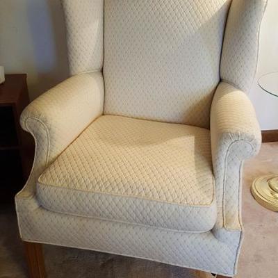 White Wing Back Chair