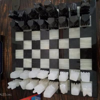 Marble chess/checkers set