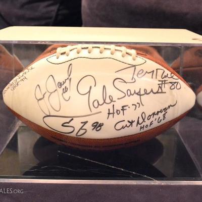 Autographed Hall-of-Famers football