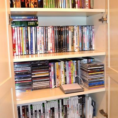 CD's, DVD's and Wii games