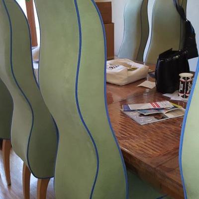 dining room table with custom chairs