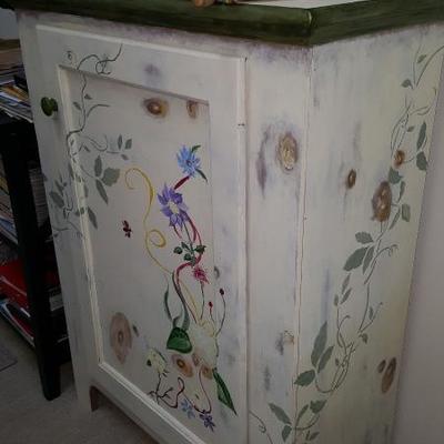 floral accent storage unit