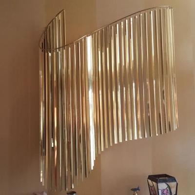 Kinetic Wave Brass Metal Sculpture by Curtis Jere c.1983