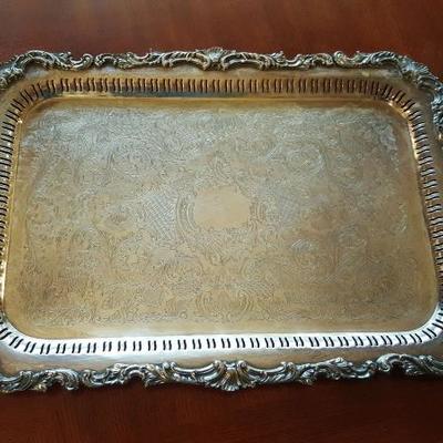 Community Ascot silver plated tea tray