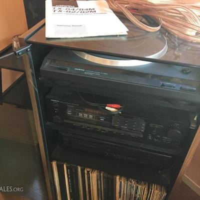 Stereo Cabinet, Two Speakers, Electronic Players, older LP's/ Records: Jazz, Classical, Religious....