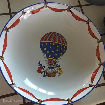  Tiffany & Co. made in Portugal, large Bowl, hot air-balloon design 1994