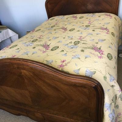 Vintage French Full/Double Bed, Carved