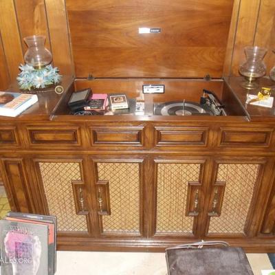One of two vintage stereos