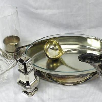 Lot of Silver Plated and Glass Items