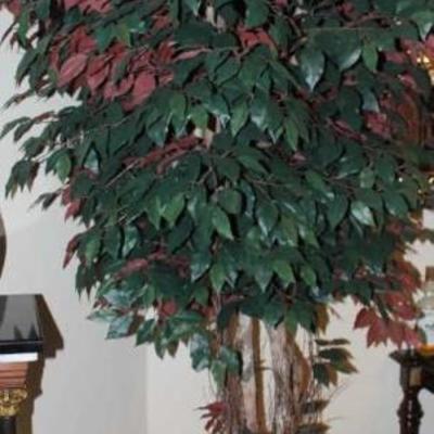 Full sized artificial indoor potted tree
