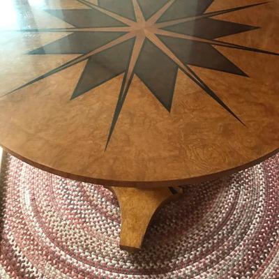 This is a Baker Pedestal Table 