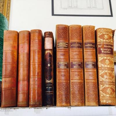 Rare Leather Embossed Norweigan Books $50
